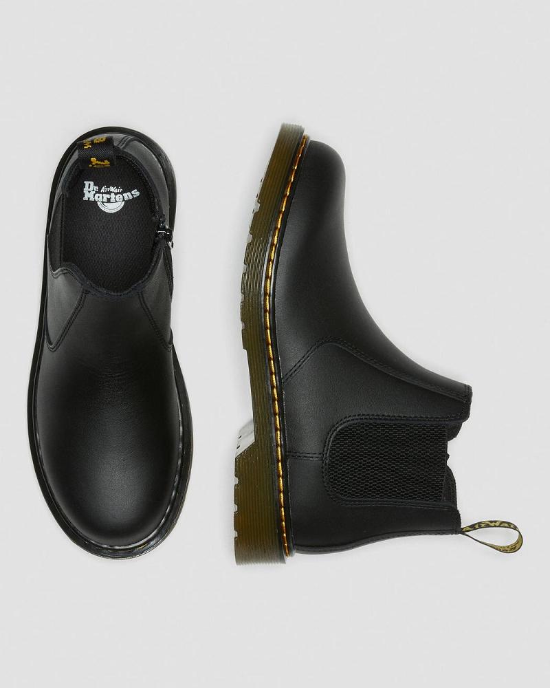 Botines Chelsea Dr Martens Youth 2976 Softy T Cuero Niños Negros | MX 150LIS